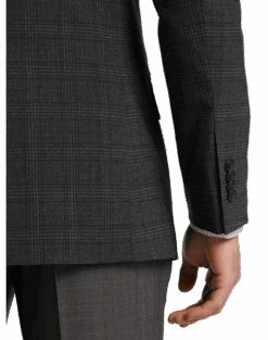 Mens Dress Shirts Store -Mens Dress Shirts Store MW40 14GM 66 AWEARNESS KENNETH COLE CHARCOAL PLAID ALT1