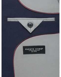 Pronto Uomo Modern Fit Texture Weave Blazer, Black -Mens Dress Shirts Store MW40 15N1 01 PRONTO UOMO NAVY ALT2 1