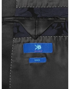 Egara Slim Fit Peak Lapel Dinner Jacket, Midnight Floral Jacquard 6 Egara Slim Fit Peak Lapel Dinner Jacket, Midnight Floral Jacquard -Mens Dress Shirts Store MW40 15NK 71 EGARA MIDNIGHT ALT2