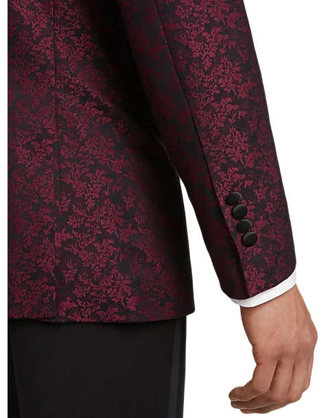 After Hours Slim Fit Dinner Jacket, Blue Jacquard 2 After Hours Slim Fit Dinner Jacket, Blue Jacquard - Image 2