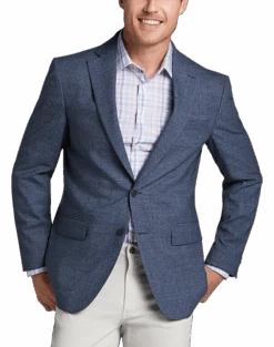 Awearness Kenneth Cole Modern Fit Sport Coat, Blue Tic