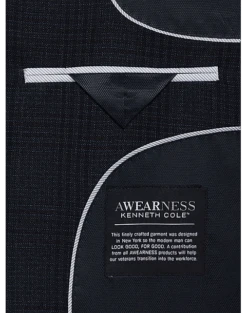 Awearness Kenneth Cole Sport Coat, Navy Plaid 6 Awearness Kenneth Cole Sport Coat, Navy Plaid -Mens Dress Shirts Store MW40 15Y3 61 AWEARNESS KENNETH COLE NAVY PLAID ALT2