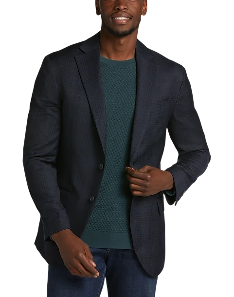 Awearness Kenneth Cole Sport Coat, Navy Plaid 1 Awearness Kenneth Cole Sport Coat, Navy Plaid