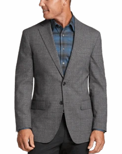 Awearness Kenneth Cole Modern Fit Notch Lapel Sport Coat, Gray Tic