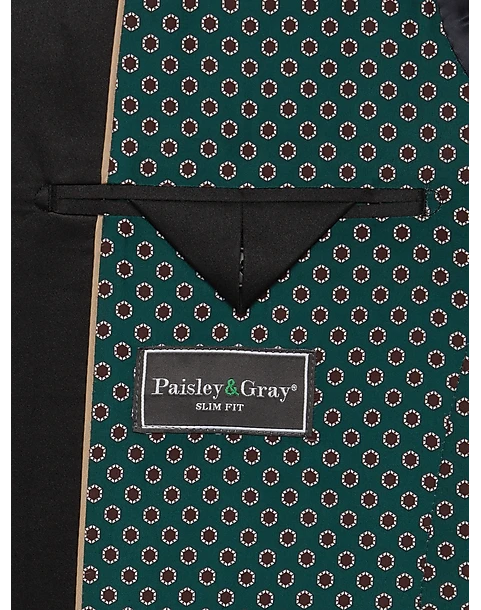 Paisley & Gray Slim Fit Dinner Jacket, Wineberry Plaid 4 Paisley & Gray Slim Fit Dinner Jacket, Wineberry Plaid - Image 4