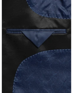 Egara Slim Fit Peak Lapel Dinner Jacket, Charcoal Paisley -Mens Dress Shirts Store MW40 160Y 66 EGARA CHARCOAL PAISLEY ALT2