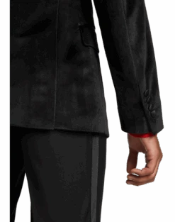 Paisley & Gray Slim Fit Double Breasted Dinner Jacket, Crimson Red -Mens Dress Shirts Store MW40 168L 02 PAISLEY GRAY BLACK ALT2 1