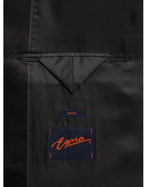 Egara Slim Fit Peak Lapel Double Breasted Dinner Jacket, Navy Tic 3 Egara Slim Fit Peak Lapel Double Breasted Dinner Jacket, Navy Tic - Image 3