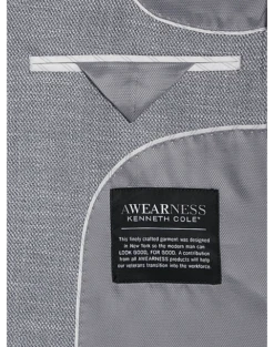 Awearness Kenneth Cole Modern Fit Sport Coat, Gray Tic -Mens Dress Shirts Store MW40 16GM 74 AWEARNESS KENNETH COLE GRAY TIC ALT2