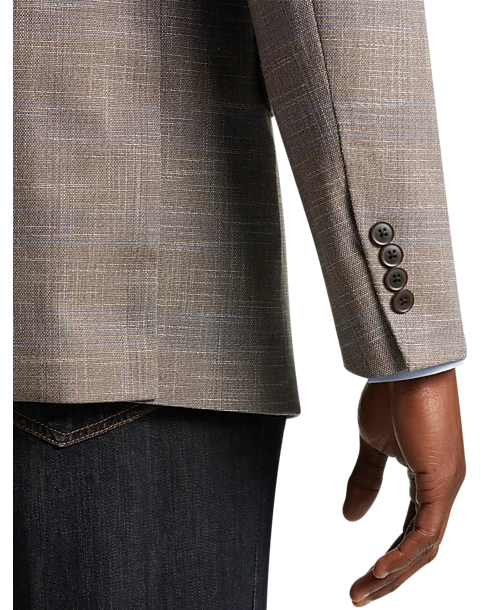 Michael Strahan Classic Fit Sport Coat, Tan Plaid 2 Michael Strahan Classic Fit Sport Coat, Tan Plaid - Image 2