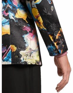 Paisley & Gray Slim Fit Dinner Jacket, Multicolor Abstract Art -Mens Dress Shirts Store MW40 16J0 50 PAISLEY GRAY BRIGHT MULTI ALT2