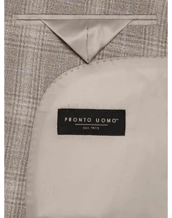 Pronto Uomo Modern Fit Notch Lapel Sport Coat, Tan Plaid 6 Pronto Uomo Modern Fit Notch Lapel Sport Coat, Tan Plaid -Mens Dress Shirts Store MW40 16JF 65 PRONTO UOMO TAN PLAID ALT2