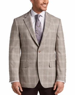 Pronto Uomo Modern Fit Notch Lapel Sport Coat, Tan Plaid