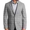 Pronto Uomo Modern Fit Notch Lapel Sport Coat, Gray Plaid