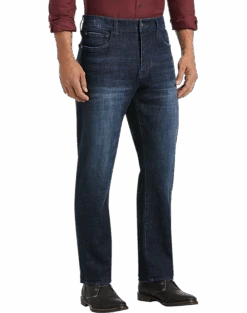 New Release 1 Joseph Abboud Athletic Fit Dark Wash Jeans, Blue Coal