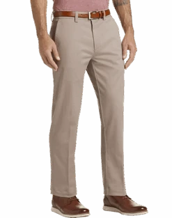 Haggar Iron Free Premium Straight Fit Khaki Pants, Sand