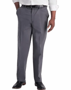 Haggar Iron-Free Premium Khaki® Classic Fit Flat-Front Pants, Khaki