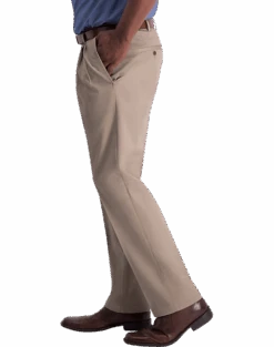 Haggar Iron-Free Premium Khaki® Classic Fit Pleated-Front Pants, Dark Navy 6 Haggar Iron-Free Premium Khaki® Classic Fit Pleated-Front Pants, Dark Navy -Mens Dress Shirts Store MW40 234U 20 HAGGAR MED KHAKI ALT2 2