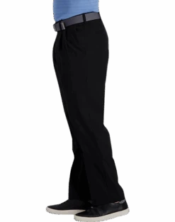 Haggar Cool Right® Performance Flex Classic Fit Pleated-Front Pants, Khaki Heather -Mens Dress Shirts Store MW40 235K 02 HAGGAR BLACK SOLID ALT2 1