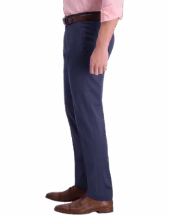 Haggar Iron-Free Premium Khaki™ Slim/Straight Fit Flat-Front Pants, Heather Gray 6 Haggar Iron-Free Premium Khaki™ Slim/Straight Fit Flat-Front Pants, Heather Gray -Mens Dress Shirts Store MW40 235T 07 HAGGAR INDIGO ALT2 3