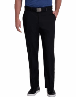 Haggar Cool Right® Performance Flex Classic Fit Flat-Front Pants, Khaki Heather