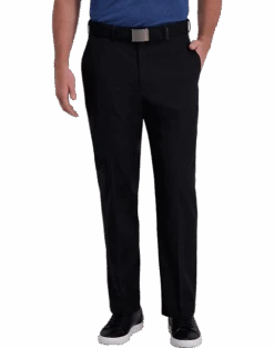 Haggar Cool Right® Performance Flex Classic Fit Flat-Front Pants, Black