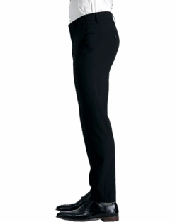 J.M. Haggar Ultra Slim Fit Flat-Front Pants, Black Sharkskin 5 J.M. Haggar Ultra Slim Fit Flat-Front Pants, Black Sharkskin -Mens Dress Shirts Store MW40 237E 02 HAGGAR BLACK SOLID ALT2