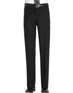 Awearness Kenneth Cole Modern Fit Wool Dress Pants, Charcoal