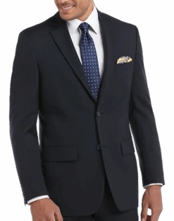 Pronto Uomo Platinum Executive Fit Suit Separates Coat, Navy Sharkskin