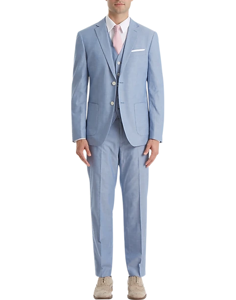 Lauren By Ralph Lauren Classic Fit Suit Separates Pants, Light Blue Chambray 1 Lauren By Ralph Lauren Classic Fit Suit Separates Pants, Light Blue Chambray