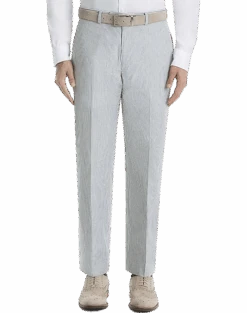 Lauren By Ralph Lauren Classic Fit Suit Separates Pants, Blue & White Seersucker