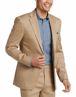 Calvin Klein X-Fit Slim Fit Linen Blend Suit Separates Coat, Tan