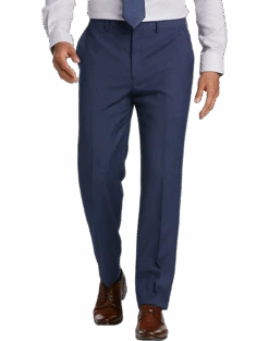 Lauren By Ralph Lauren Classic Fit Suit Separates Pants, Blue Tic