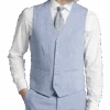JOE Joseph Abboud Linen Slim Fit Suit Separates Vest, Light Blue