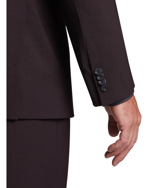 Awearness Kenneth Cole Modern Fit Suit, Burgundy Tic 2 Awearness Kenneth Cole Modern Fit Suit, Burgundy Tic - Image 2