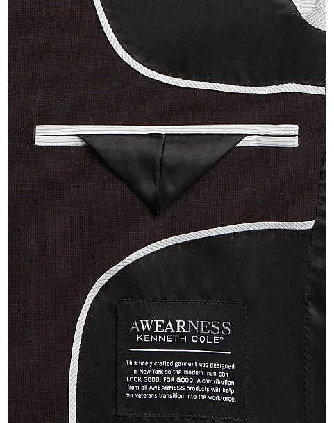Awearness Kenneth Cole Modern Fit Suit, Burgundy Tic 4 Awearness Kenneth Cole Modern Fit Suit, Burgundy Tic - Image 4