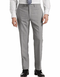 Michael Strahan Classic Fit Suit Gray Stripe -Mens Dress Shirts Store MW40 3X9W 34 MICHAEL STRAHAN GRAY STRIPE ALT2