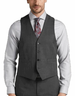 Joseph Abboud Classic Fit Suit Separates Vest, Gray Sharkskin