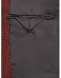 Calvin Klein Slim Fit Linen-Blend Suit Separates Coat, Tan -Mens Dress Shirts Store MW40 3XE1 08 CALVIN KLEIN BRICK TWILL ALT3