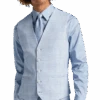 Egara Skinny Fit Suit Separates Vest, Light Blue Plaid