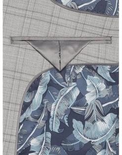 Egara Skinny Fit Suit Separates Coat, Orange & Gray Windowpane -Mens Dress Shirts Store MW40 3XHC 64 EGARA ORANGE LT GRAY WINDOWPANE ALT2