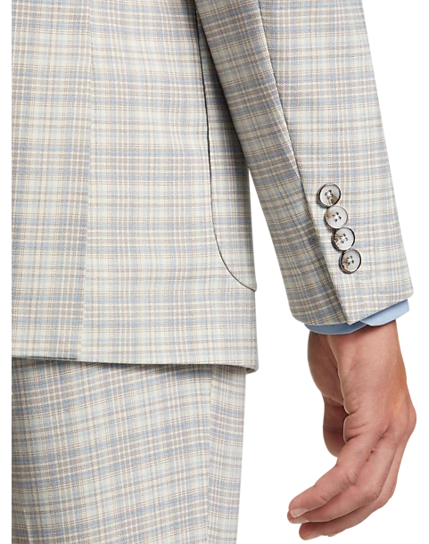 Paisley & Gray Slim Fit Suit Separates Coat, Baby Blue & Tan Plaid 3 Paisley & Gray Slim Fit Suit Separates Coat, Baby Blue & Tan Plaid - Image 3