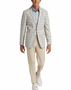 Paisley & Gray Slim Fit Suit Separates Coat, Baby Blue & Tan Plaid 9 Paisley & Gray Slim Fit Suit Separates Coat, Baby Blue & Tan Plaid -Mens Dress Shirts Store MW40 3XJR 96 PAISLEY GRAY BABY BLUE TAN PLAID ALT5