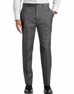 Calvin Klein X-Fit Slim Fit Suit Separates Pants, Gray Windowpane