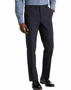 JOE Joseph Abboud Slim Fit Suit Separates Pants, Navy Plaid Seersucker