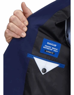Haggar Smart Wash™ Classic Fit Suit Separates Coat, Black -Mens Dress Shirts Store MW40 3Y4R 01 HAGGAR NAVY SOLID ALT2 1