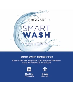 Haggar Smart Wash™ Classic Fit Suit Separates Coat, Black -Mens Dress Shirts Store MW40 3Y4R 01 HAGGAR NAVY SOLID ALT4 1