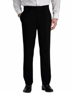 Haggar Premium Comfort 4-Way Stretch Slim Fit Suit Separates Pants, Black
