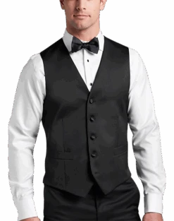 Joseph Abboud Black Label Modern Fit Suit Separates Tuxedo Vest, Black