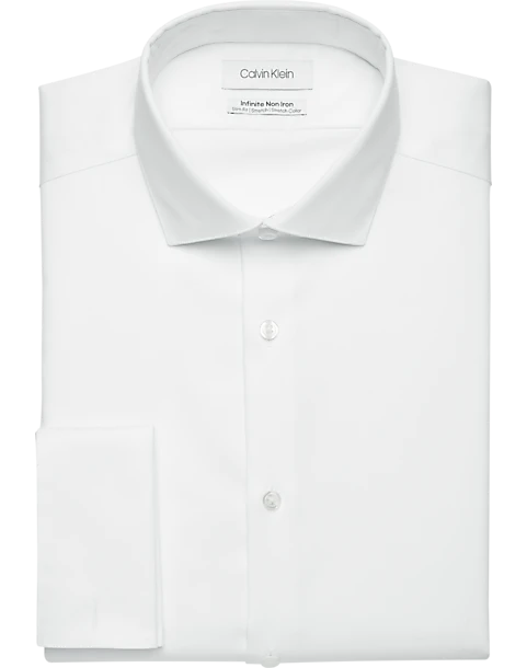 Calvin Klein Infinite Non-Iron Slim Fit Stretch Collar French Cuff Dress Shirt, Black 1 Calvin Klein Infinite Non-Iron Slim Fit Stretch Collar French Cuff Dress Shirt, Black